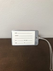 Luggage Tag - Back