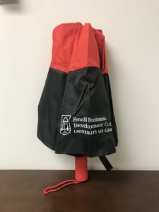 Red and Black Umbrella - Open