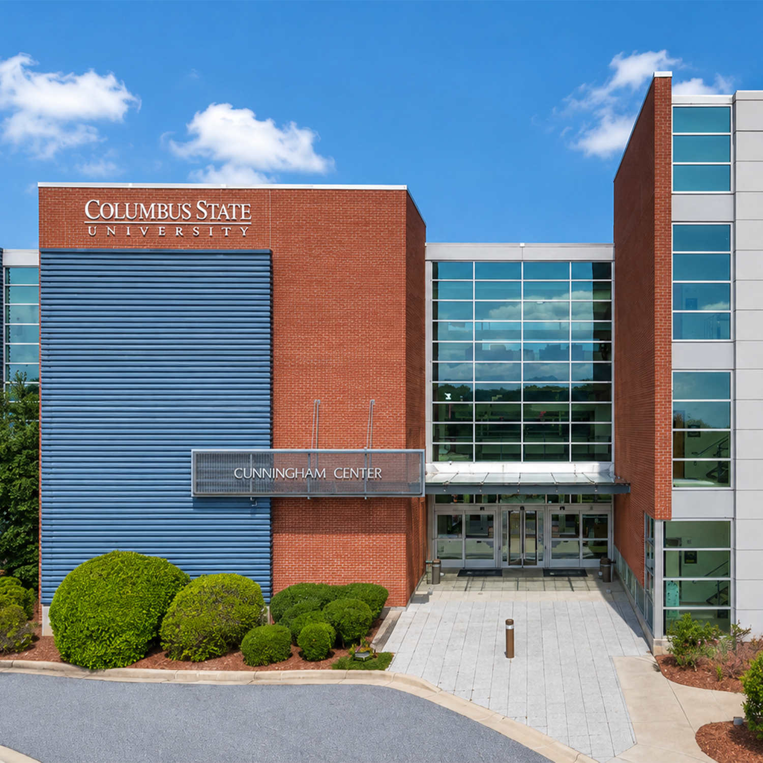 Exterior photo of the Cunningham Center at Columbus State University, home to the UGA SBDC in Columbus