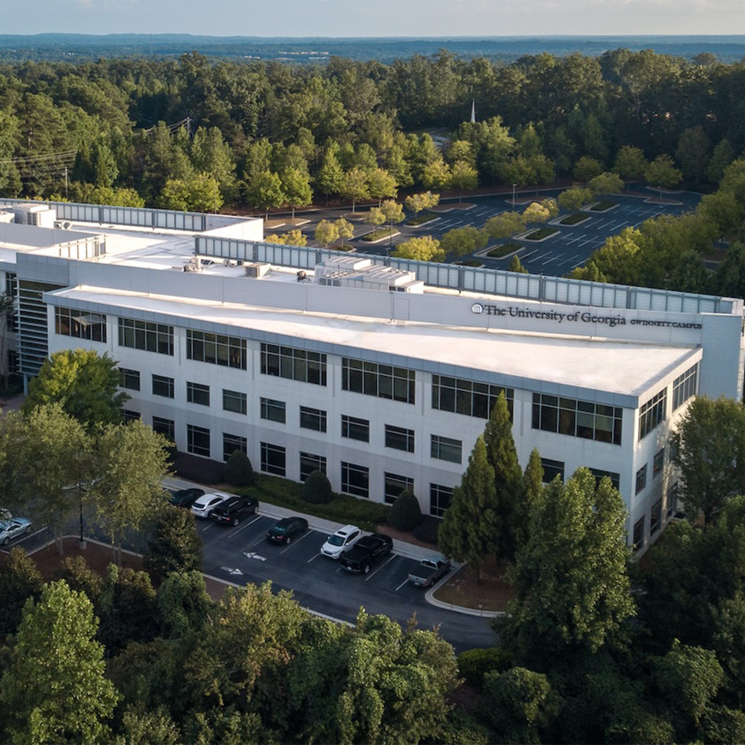 Aerial photo of the UGA Gwinnett Campus, home of the UGA SBDC in Gwinnett